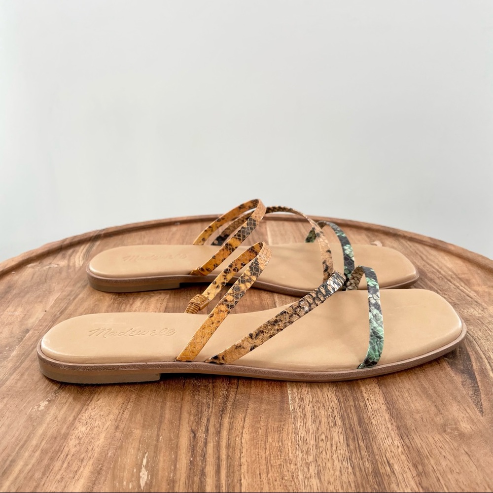 Madewell Lyra Slide Sandal in Snake Embossed Leather size 8.5 - Picture 4 of 10